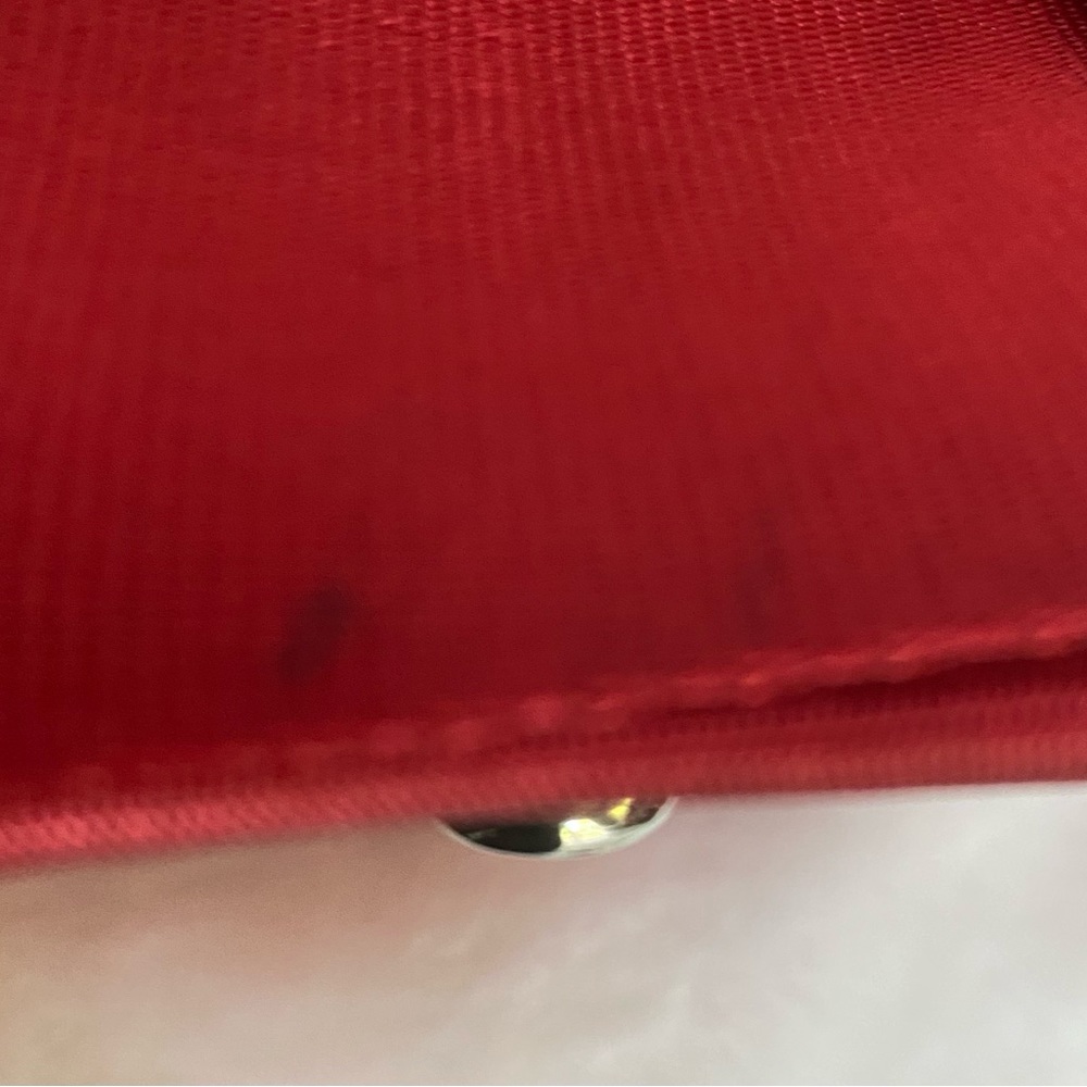 Seatbelt Purse (Red)  Woven Neutral Y2K
90s Top Handle Shoulder Bag. Preloved - Picture 7 of 10